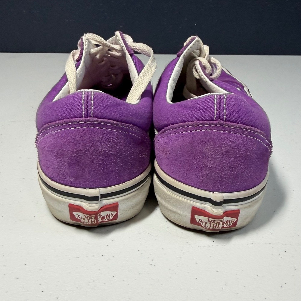 Vans Old Skool 8.5 Purple Suede Canvas Low Top Sneakers - Picture 4 of 9